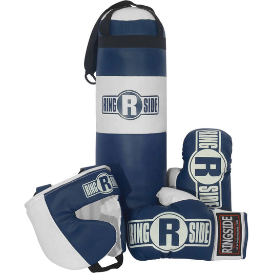 Kids Boxing Set with Mini Heavy Bag, Gloves and Headgear, Royal Blue