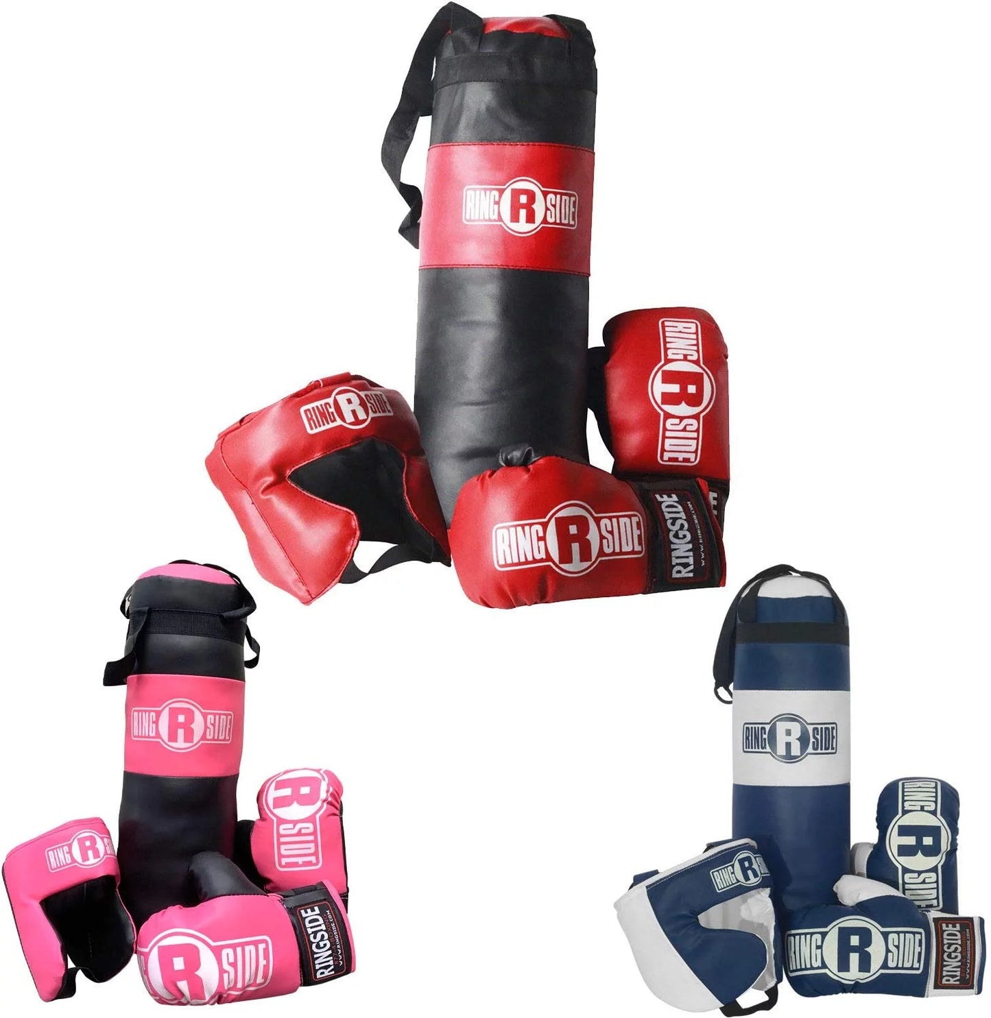 Kids Boxing Set with Mini Heavy Bag, Gloves and Headgear, Royal Blue